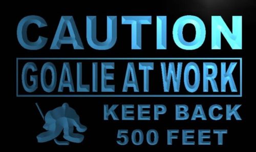 Caution Goalie At Work Neon Light Sign